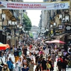 Quang cảnh phố mua sắm Sainte-Catherine ở Bordeaux, Pháp. (Ảnh: AFP/TTXVN)