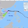 Hướng di chuyển của bão số 7 cập nhật lúc 4h sáng 11/11. (Ảnh: TTXVN phát)