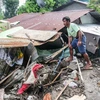 Ngôi nhà bị phá hủy sau bão tại tỉnh Batangas (Philippines), ngày 25/10/2024. (Ảnh: THX/TTXVN)