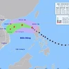 Hướng di chuyển của bão số 9 lức 4h ngày 18/11. (Ảnh: TTXVN phát)