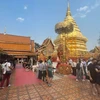 Chùa Phrathat Doi Suthep - một trong những ngôi chùa cổ nổi tiếng linh thiêng ở Chiang Mai (Thái Lan). Ảnh: Huy Tiến/TTXVN)