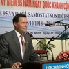 Đại sứ Cộng hòa Séc tại Việt Nam, ông Martin Klepetko phát biểu tại lễ kỷ niệm. (Ảnh: Tuấn Hoàng/Vietnam+)