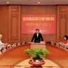 Chủ tịch nước Trương Tấn Sang, Trưởng Ban Chỉ đạo cải cách Tư pháp Trung ương chủ trì phiên họp thứ 11 của Ban chỉ đạo cải cách Tư pháp Trung ương. (Ảnh: Nguyễn Khang/TTXVN)