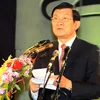 Chủ tịch nước Trương Tấn Sang phát biểu tại lễ khai mạc. (Ảnh: Nguyễn Khang/TTXVN)