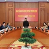 Ban Chỉ đạo Cải cách Tư pháp Trung ương họp Phiên thứ 12 dưới sự chủ trì của Chủ tịch nước Trương Tấn Sang, Trưởng Ban Chỉ đạo. (Ảnh: Nguyễn Khang/TTXVN)