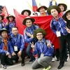 Đoàn đại biểu thanh niên Việt Nam tại khai mạc Liên hoan Thanh niên Sinh viên Thế giới. (Ảnh: San Hải/TTXVN)