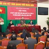 Chủ tịch Quốc hội Nguyễn Sinh Hùng phát biểu chị đạo hội nghị sơ kết 5 năm thực hiện Nghị quyết Trung ương 7 (khóa X). (Ảnh: Nguyễn Dân/TTXVN)