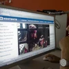 Một người dân Nga đang theo dõi thông tin trên mạng xã hội VKontakte. (Nguồn: rusbase.com)