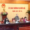 Chủ tịch Quốc hội Nguyễn Sinh Hùng chủ trì và phát biểu khai mạc Phiên họp thứ 24 của Ủy ban Thường vụ Quốc hội khóa XIII. (Ảnh: Nhan Sáng/TTXVN)
