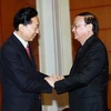 Trưởng Ban Tổ chức Trung ương tiếp cựu Thủ tướng Nhật Bản