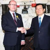 Chủ tịch nước Trương Tấn Sang hội kiến với Thủ tướng CH Séc