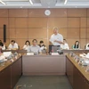 Đoàn đại biểu Quốc hội các tỉnh Sóc Trăng, Lạng Sơn, Điện Biên, Hà Nam thảo luận tại tổ. (Ảnh: Phương Hoa/TTXVN)