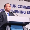 Thủ tướng Australia Tony Abbott phát biểu tại tại Khách sạn Shangri-La. (Ảnh: Việt Hải/TTXVN)