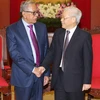 Tổng Bí thư Nguyễn Phú Trọng tiếp Tổng thống Bangladesh Md. Abdul Hamid thăm cấp Nhà nước Việt Nam. (Ảnh: Trí Dũng/TTXVN) 
