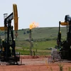 Một điểm khai thác dầu, khí ở Mỹ. (Nguồn: AP)