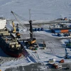Khu cảng Sabetta của Nga ở Biển Kara, vùng Yamal Peninsula, Bắc Cực. (Nguồn: AFP)
