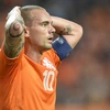 Vẻ mặt thất thần của tuyển thù Hà Lan Wesley Sneijder sau trận thua 0-1 trước tuyển Iceland tại vòng loại Euro 2016. (Nguồn: AFP)