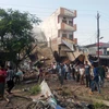 Hiện trường vụ nổ nhà hàng ở quận Jhabua, bang Madhya Pradesh, ngày 12/9. (Nguồn: AFP)