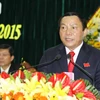 Bí thư Tỉnh ủy Quảng Trị nhiệm kỳ 2015-2020 Nguyễn Văn Hùng phát biểu nhận nhiệm vụ tại phiên bế mạc, sáng 25/9. (Ảnh: Hồ Cầu/TTXVN)