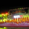 Chương trình nghệ thuật "Hào khí Xương Giang" chào mừng buổi lễ kỷ niệm. (Ảnh Dương Trí/TTXVN) 