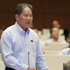 Đại biểu Quốc hội tỉnh Lâm Đồng Nguyễn Bá Thuyền phát biểu ý kiến. (Ảnh: Phương Hoa/TTXVN)