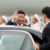 Tổng Bí thư, Chủ tịch nước Trung Quốc Tập Cận Bình tại sân bay quốc tế Nội Bài. (Ảnh: Phạm Kiên/TTXVN)