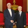 Tổng Bí thư Nguyễn Phú Trọng tiếp Bộ trưởng Quốc phòng Nhật Bản Gen Nakatani thăm chính thức Việt Nam. (Ảnh: Trí Dũng/TTXVN)