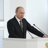 Tổng thống Nga Vladimir Putin đọc thông điệp liên bang. (Nguồn: TASS)