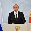 Tổng thống Nga Vladimir Putin đọc thông điệp liên bang. (Nguồn: AFP)
