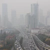 Thành phố Thượng Hải (Trung Quốc) chìm trong khói mù ô nhiễm. (Nguồn: AFP)