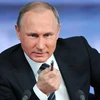 Tổng thống Nga Vladimir Putin trả lời phỏng vấn tại cuộc họp báo. (Nguồn: AFP)