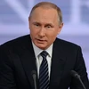 Tổng thống Nga Vladimir Putin tại buổi họp báo. (Nguồn: Sputnik)