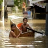 Tình trạng ngập lụt ở Candaba, Pampanga, phía Bắc Manila ngày 18/12. (Nguồn: AFP)