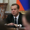 Thủ tướng Nga Dmitry Medvedev trong một cuộc họp nội các. (Nguồn: AFP)