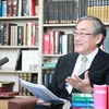 Giáo sư-tiến sỹ Furuta Motoo trả lời phỏng vấn phóng viên TTXVN. (Ảnh: (Nguyễn Tuyến/Vietnam+)