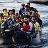 Người di cư trên biển Aegean. (Nguồn: AFP)