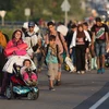 Người tị nạn trên đường từ Hungary đến Áo. (Nguồn: Getty Images)