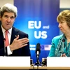 Ngoại trưởng Mỹ John Kerry và cựu Đại diện cấp cao EU về đối ngoại Catherine Ashton. (Nguồn: norway.usembassy.gov)