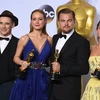Từ trái qua là Mark Rylance, Brie Larson, Leonardo DiCaprio và Alicia Vikander, những người đã đoạt giải Oscar hạng mục diễn xuất (Nguồn: ABC)