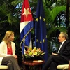 Chủ tịch Cuba Raul Castro đã tiếp Đại diện cấp cao của Liên minh châu Âu (EU) về đối ngoại và an ninh Federica Mogherini. (Nguồn: eeas.europa.eu)