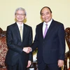 Phó Thủ tướng Nguyễn Xuân Phúc tiếp ngài Nobuyori Kodaira, Phó Chủ tịch Cấp cao Tập đoàn Toyota Nhật Bản đang thăm làm việc tại Việt Nam. (Ảnh: Doãn Tấn/TTXVN)