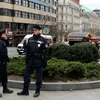 Cảnh sát Séc tăng cường tuần tra tại sân bay ở trung tâm Praha (Ảnh: Trần Quang Vinh/Vietnam+)