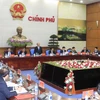 Thủ tướng Nguyễn Xuân Phúc chủ trì phiên họp các thành viên Chính phủ mới được phê chuẩn tại kỳ họp lần thứ 11, Quốc hội khóa XIII. (Ảnh: Thống Nhất/TTXVN)