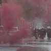 Cảnh sát được huy động trong cuộc đụng độ với người biểu tình ở Montreal. (Nguồn: montrealgazette.com)