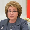 Chủ tịch Hội đồng Liên bang (Thượng viện) Nga Valentina Matviyenko. (Nguồn: RT)