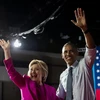 Tổng thống Mỹ Barack Obama tham gia cuộc vận động tranh cử của bà Clinton tại thành phố Charlotte, bang Bắc Carolina. (Nguồn: AFP)