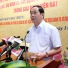 Chủ tịch nước Trần Đại Quang dự và phát biểu tại Hội thảo. (Ảnh: Nhan Sáng/TTXVN)