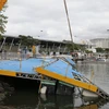 Đoạn cầu nâng bị sập. (Nguồn: Getty Images)