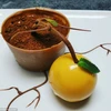 Món ăn này nhìn chính xác là một cây cam mini mọc trong một chậu hoa nhỏ với duy nhất một quả cam trĩu xuống đất. (Nguồn: Dailymail)