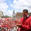 Tổng thống Venezula Nicolas Maduro trong cuộc tuần hành ủng hộ Chính phủ tại Caracas, Venezuela ngày 1/9. (Nguồn: EPA/TTXVN)